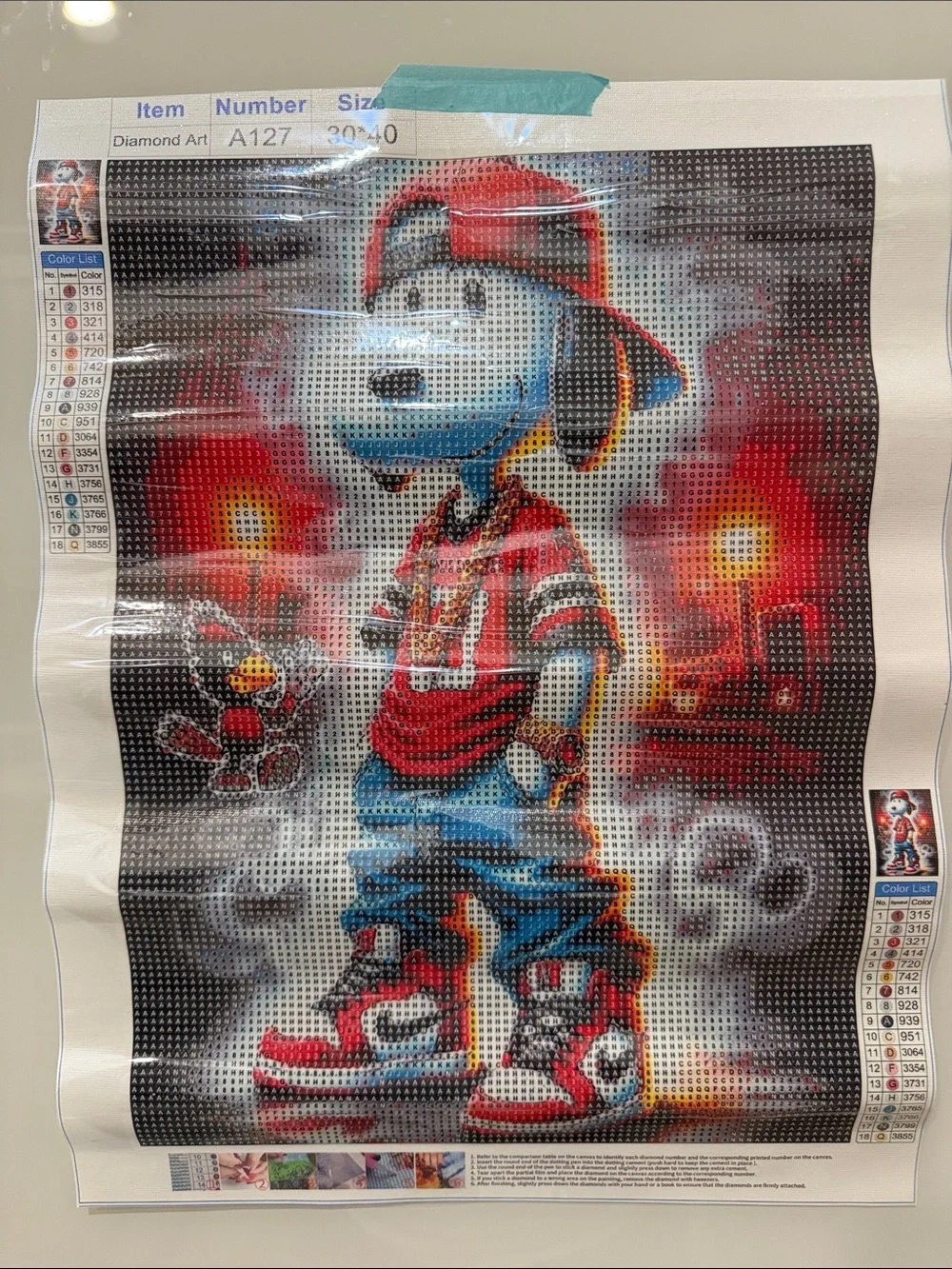 Snoopy Diamond Art Painting Kit 30x40cm